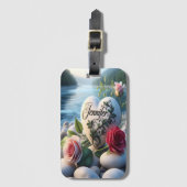 Étiquette À Bagage Le coeur de Jennifer au bord de la rivière (Devant Vertical)