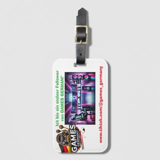 Étiquette À Bagage Le coffre de Games Germany (Devant Vertical)