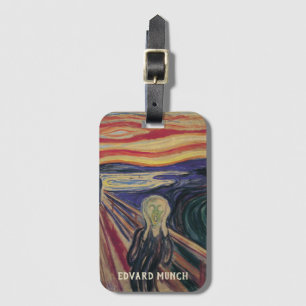 Étiquette À Bagage Le Cri d'Edvard Munch, Expressionnisme Vintage