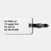 Étiquette À Bagage Le Cute Kitten Siamese Met Sur La Tête Du Labrador (Dos horizontal)