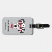 Étiquette À Bagage Le Dalmate à la mode | ajoutent votre nom (Devant horizontal)