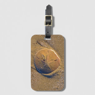 Étiquette À Bagage Le dollar de sable a indiqué sur la plage Hilton