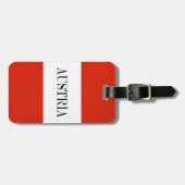 Étiquette À Bagage Le drapeau autrichien (Devant horizontal)