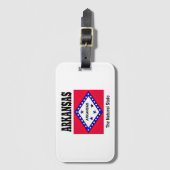 Étiquette À Bagage Le drapeau de l'Arkansas, l'État naturel (Devant Vertical)