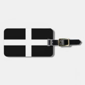 Étiquette À Bagage Le drapeau de Saint-Piran (Devant horizontal)