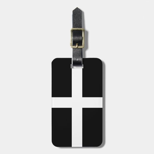 Étiquette À Bagage Le drapeau de Saint-Piran (Devant Vertical)