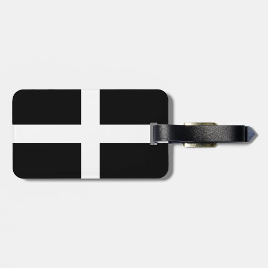Étiquette À Bagage Le drapeau de Saint-Piran (Dos horizontal)