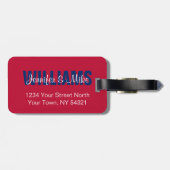 Étiquette À Bagage Le drapeau du Texas a personnalisé l'étiquette de (Dos horizontal)