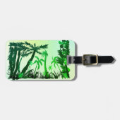 Étiquette À Bagage Le feuillage de la jungle verte (Devant horizontal)