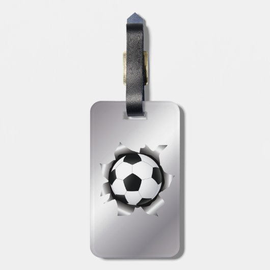 Étiquette À Bagage le football par le feuillard (Dos Vertical)