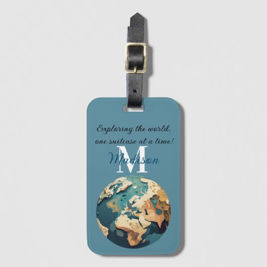 Étiquette À Bagage Le Globe de World Explorer (Devant Vertical)