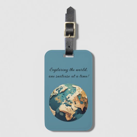 Étiquette À Bagage Le Globe de World Explorer (Devant Vertical)