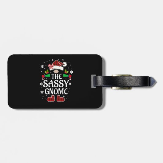 Étiquette À Bagage le gnome sassy (Dos horizontal)
