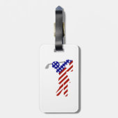 Étiquette À Bagage LE GOLF DES FEMMES Patriotiques (Dos Vertical)