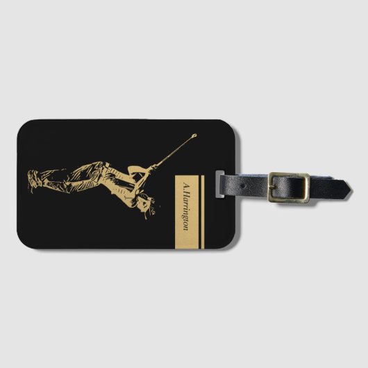 Étiquette À Bagage Le golfeur (Devant Horizontal)