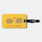 Étiquette À Bagage Le hérisson mignon trouve l'amour dans une brosse (Dos horizontal)