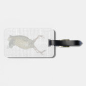 Étiquette À Bagage Le hibou avec des andouillers raffinent 2 (Dos horizontal)