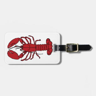 Étiquette À Bagage le homard est rouge
