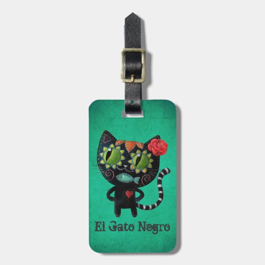 Étiquette À Bagage Le jour du chat noir mort (Devant Vertical)