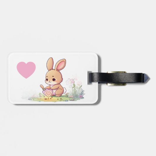 Étiquette À Bagage Le lapin (Dos horizontal)