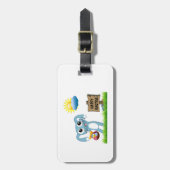 Étiquette À Bagage Le lapin de Pâques souhaite un Joyeux Pâques (Devant Vertical)