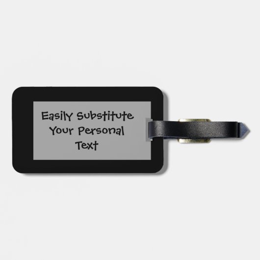 Étiquette À Bagage Le lion vous mangera identification facile (Dos horizontal)