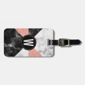 Étiquette À Bagage Le marbre et les parties scintillantes semblent (Devant horizontal)