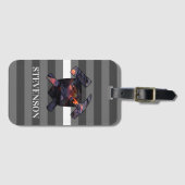 Étiquette À Bagage Le marteau de roche et le logo de flux de lave du  (Devant Horizontal)