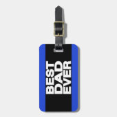 Étiquette À Bagage Le meilleur bleu d'atterrisseur de papa jamais (Devant Vertical)