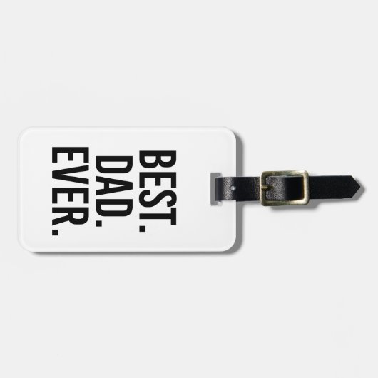 Étiquette À Bagage Le meilleur. Papa. Jamais (Devant horizontal)