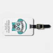 Étiquette À Bagage Le mélomane du lémur | | ajoutent votre nom (Devant horizontal)