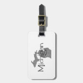 Étiquette À Bagage Le Michigan (Devant Vertical)