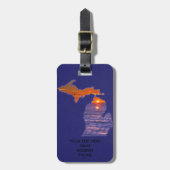 ÉTIQUETTE À BAGAGE LE MICHIGAN QUE LES GREAT LAKES ÉNONCENT (Devant Vertical)