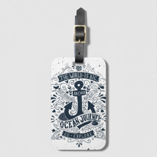 Étiquette À Bagage Le monde est grand - allez les explorent