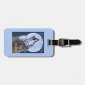 Étiquette À Bagage Le Montana -- Grand loup de CountryHowling de ciel (Devant horizontal)