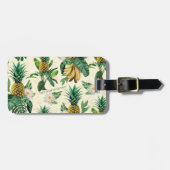 Étiquette À Bagage Le Motif blanc Lotus Pineapple Paradise (Devant horizontal)