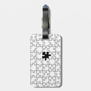 Étiquette À Bagage Le Motif de pièce de casse-tête manquant