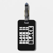 Étiquette À Bagage Le noir est noir (Dos Vertical)