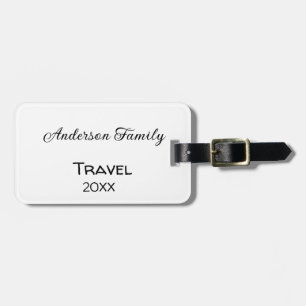 Étiquette À Bagage Le nom de famille voyage vacances aventure ajouter