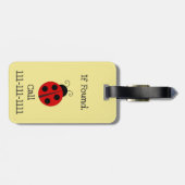 Étiquette À Bagage Le nom fait sur commande de la fille avec la (Dos horizontal)