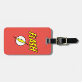 Étiquette À Bagage Le nom Flash et logo d'éclair (Devant horizontal)