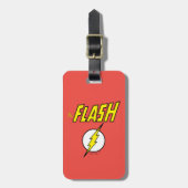 Étiquette À Bagage Le nom Flash et logo d'éclair (Devant Vertical)