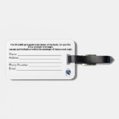 Étiquette À Bagage Le numéro de bagage de connexion Dragon (Dos horizontal)