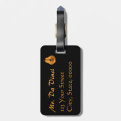 Étiquette À Bagage Le numéro de bagage sourire de Mona Lisa (Dos Vertical)