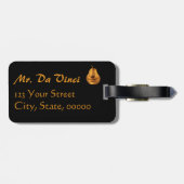 Étiquette À Bagage Le numéro de bagage sourire de Mona Lisa (Dos horizontal)