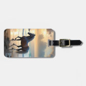 Étiquette À Bagage Le Palomino Horse Sur La Plage, (Devant horizontal)