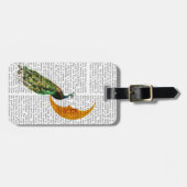 Étiquette À Bagage Le paon sur la Lune (Devant horizontal)