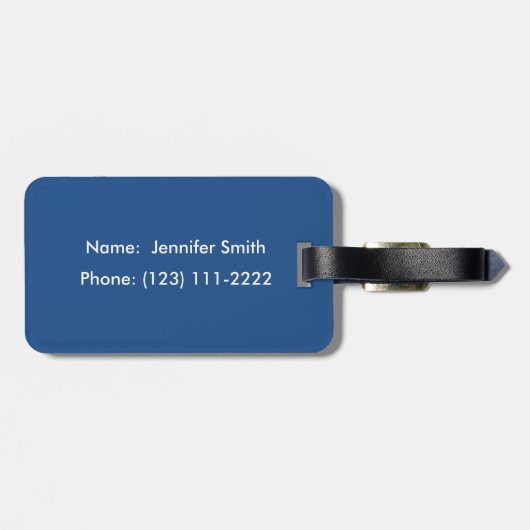 Étiquette À Bagage Le paradis grec. Aquarelle de Santorin (Dos horizontal)