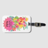 Étiquette À Bagage Le paradis tropical des luges d'Hibiscus (Devant Horizontal)