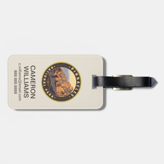 Étiquette À Bagage Le Parc national des Pinnacles (Dos horizontal)